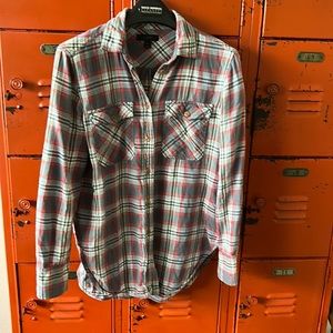 J crew warm flannel button down!